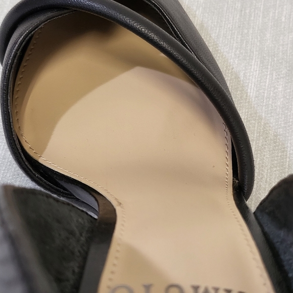 VINCE Camuto Shoes Size 6.5M Black Heels Classic Adeilia Leather Upper - Picture 6 of 9